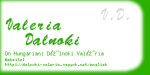 valeria dalnoki business card